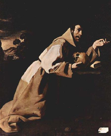 Francisco de Zurbaran St Francis in Meditation oil painting image